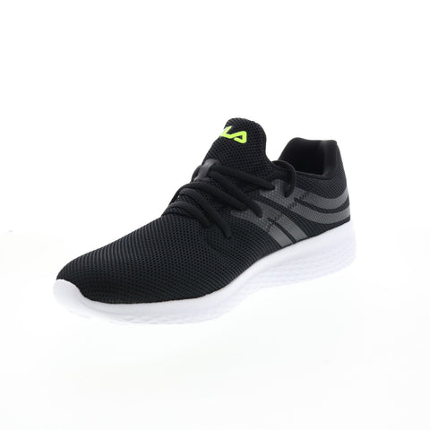 Fila Turnkey 1RM01305-016 Mens Black Canvas Lace Up Athletic Running Shoes