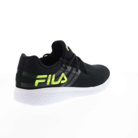 Fila Turnkey 1RM01305-016 Mens Black Canvas Lace Up Athletic Running Shoes