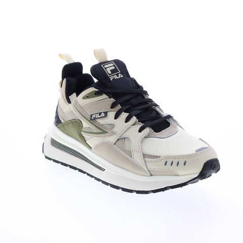 Fila Sandenal 1RM01646-201 Mens Beige Leather Lifestyle Sneakers Shoes