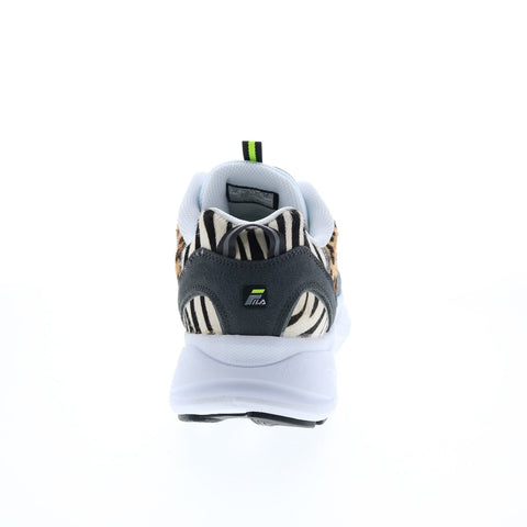 Fila Trigate Animal Mens Black Leather Lace Up Lifestyle Sneakers Shoes