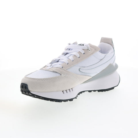 Fila Renno N Generation Patched Mens White Leather Lifestyle Sneakers Shoes