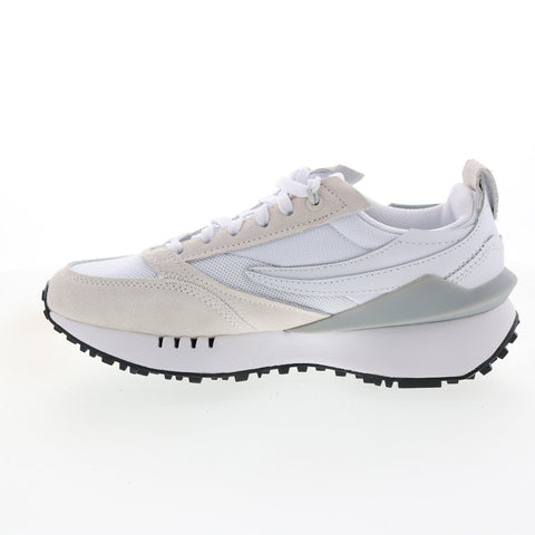 Fila Renno N Generation Patched Mens White Leather Lifestyle Sneakers Shoes