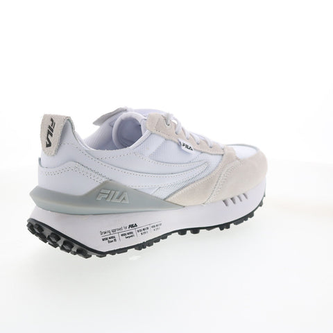 Fila Renno N Generation Patched Mens White Leather Lifestyle Sneakers Shoes
