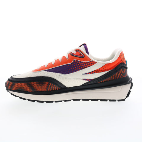 Fila Renno 1RM01972-802 Mens Orange Leather Lace Up Lifestyle Sneakers Shoes