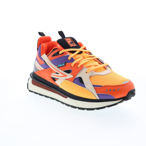 Fila Sandenal 1RM02029-856 Mens Orange Leather Lifestyle Sneakers Shoes