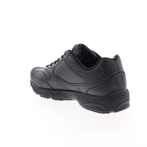 Fila On-The-Job Slip Resistant 1SC60219-001 Mens Black Athletic Work Shoes