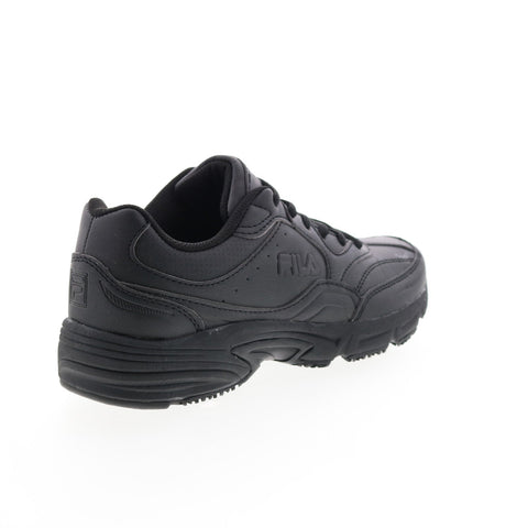 Fila On-The-Job Slip Resistant 1SC60219-001 Mens Black Athletic Work Shoes