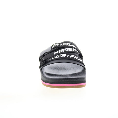 Fila Sala 1SM02578-021 Mens Black Synthetic Slip On Slides Sandals Shoes