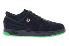 Fila T-1 Mid Mens Blue Suede Low Top Lace Up Sneakers Shoes