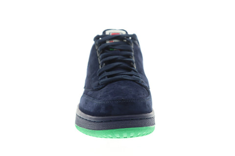 Fila T-1 Mid Mens Blue Suede Low Top Lace Up Sneakers Shoes