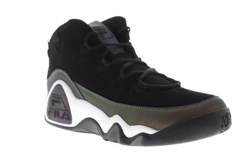 Fila 95 Mens Black Suede Athletic Lace Up Basketball Shoes