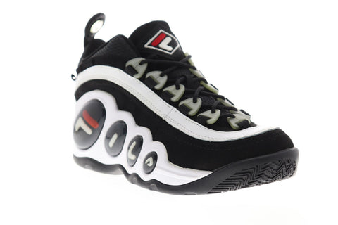 Fila Bubbles Mens White Suede Athletic Lace Up Basketball Shoes