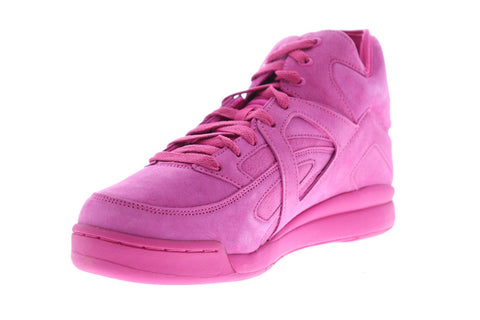 Fila The Cage Mens Pink Suede High Top Lace Up Sneakers Shoes