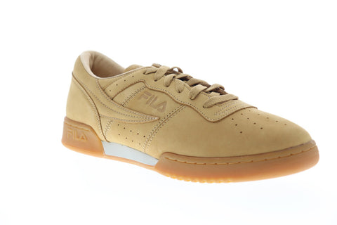 Fila Original Fitness Lux Mens Tan Leather Low Top Lace Up Sneakers Shoes