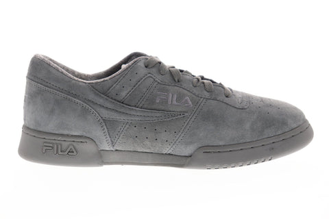 Fila Original Fitness Premium Mens Gray Suede Low Top Sneakers Shoes