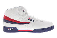 Fila F-13 Ps Mens White Suede Low Top Lace Up Sneakers Shoes