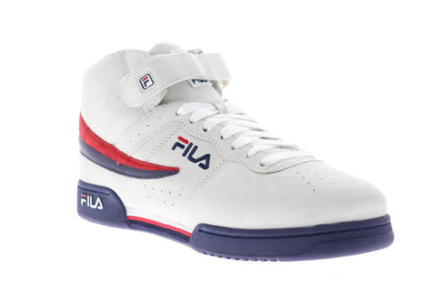 Fila F-13 Ps Mens White Suede Low Top Lace Up Sneakers Shoes