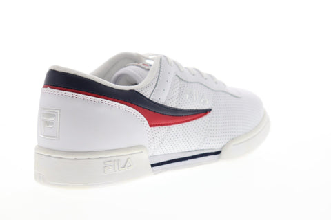 Fila Original Fitness Perf Mens White Leather Low Top Sneakers Shoes