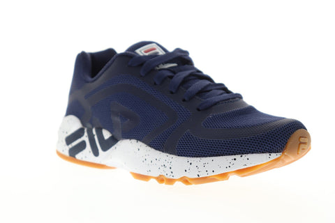 Fila Mindbender Mens Blue Mesh Low Top Lace Up Sneakers Shoes