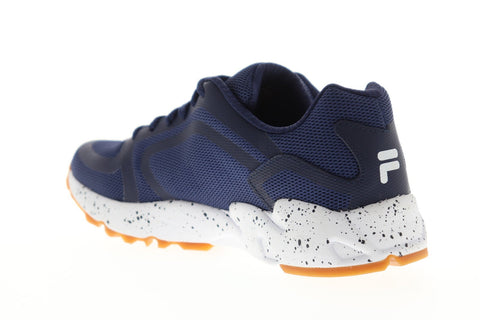 Fila Mindbender Mens Blue Mesh Low Top Lace Up Sneakers Shoes