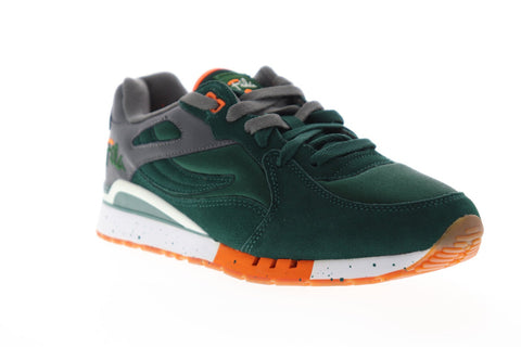 Fila Overpass Mens Green Suede Low Top Lace Up Sneakers Shoes