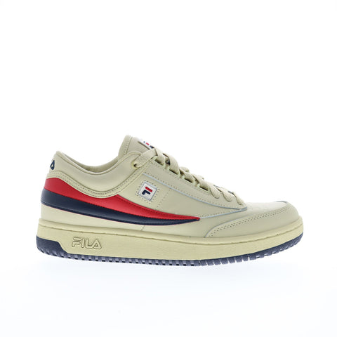Fila T-1 Mid 1VT034LX-193 Mens Beige Leather Lifestyle Sneakers Shoes