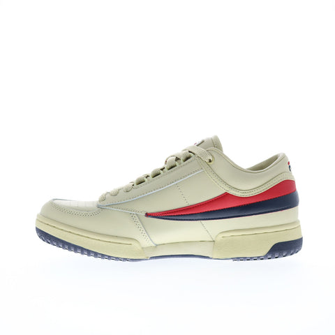 Fila T-1 Mid 1VT034LX-193 Mens Beige Leather Lifestyle Sneakers Shoes