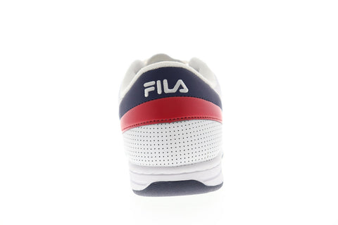 Fila Original Tennis Perf Mens White Leather Low Top Lace Up Sneakers Shoes
