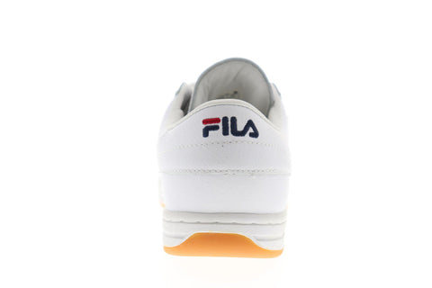 Fila Original Tennis Mens White Leather Low Top Lace Up Sneakers Shoes