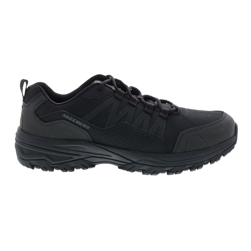 Skechers Work Relaxed Fit Fanner SR Mens Black Wide Athletic Work Shoe Ruze Shoes