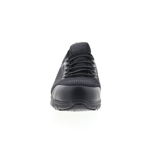 Skechers Work Synergy Omat Alloy Toe 200013 Mens Black Athletic Work Shoes