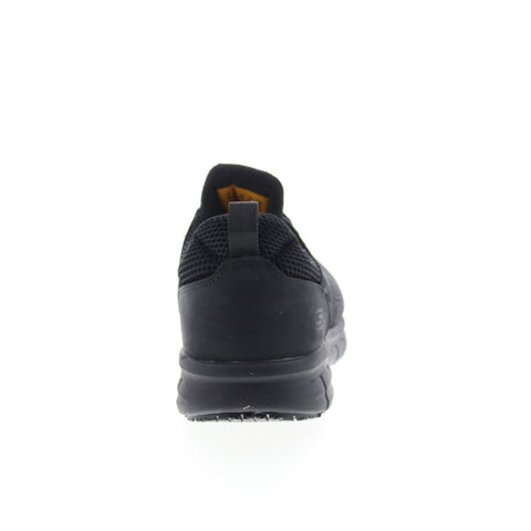 Skechers Work Synergy Omat Alloy Toe 200013 Mens Black Athletic Work Shoes