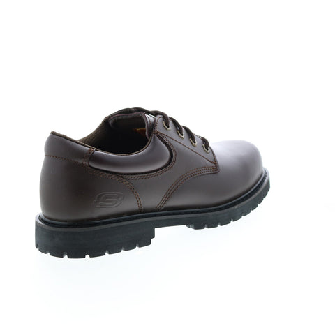 Skechers Work Relaxed Fit Cottonwood Vorbeck Slip Resistant 200015 Mens Brown Work Boots