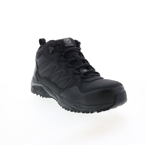Skechers Azbar Arturas 200018 Mens Black Leather Lace Up Work Boots
