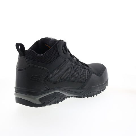 Skechers Azbar Arturas 200018 Mens Black Leather Lace Up Work Boots