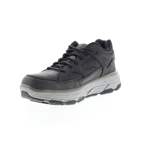 Skechers Work Relaxed Fit Max Stout Alloy Toe Mens Black Athletic Work Shoes