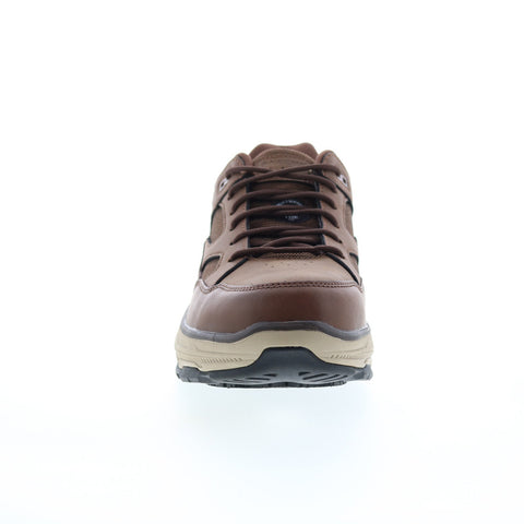 Skechers Work Relaxed Fit Max Stout Alloy Toe Mens Brown Athletic Shoes