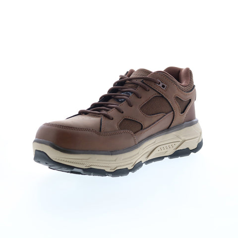 Skechers Work Relaxed Fit Max Stout Alloy Toe Mens Brown Athletic Shoes