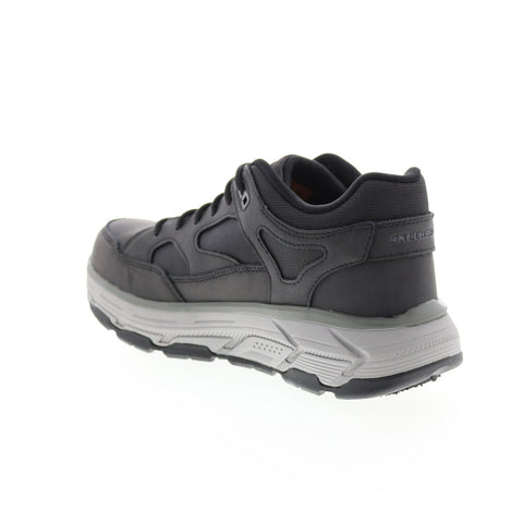 Skechers Work Relaxed Fit Max Stout Alloy Toe Mens Black Wide Athletic Shoes