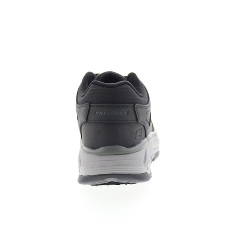 Skechers Work Relaxed Fit Max Stout Alloy Toe Mens Black Wide Athletic Shoes
