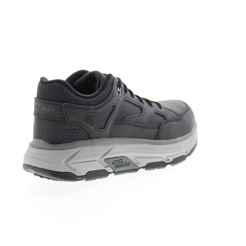 Skechers Work Relaxed Fit Max Stout Alloy Toe Mens Black Wide Athletic Shoes