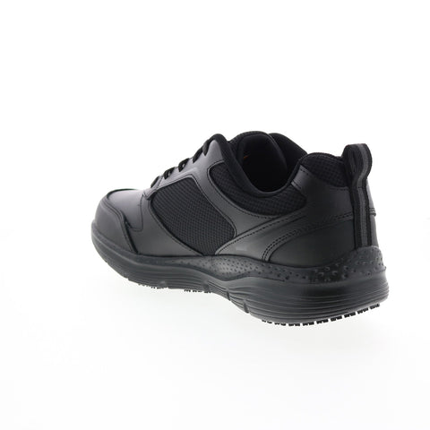 Skechers Arch Fit SR Leathol 200073 Mens Black Leather Athletic Work Shoes