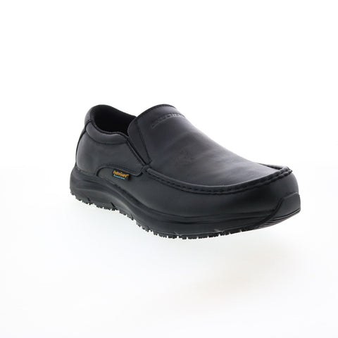 Skechers Ulmus Mockit 200077 Mens Black Leather Athletic Work Shoes
