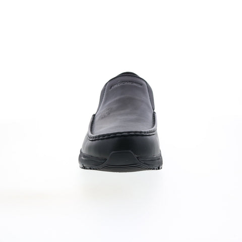 Skechers Ulmus Mockit 200077 Mens Black Leather Athletic Work Shoes