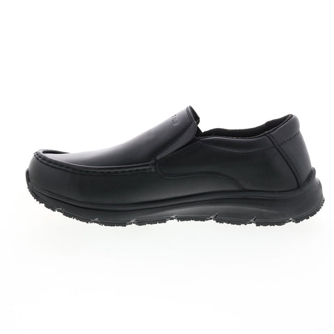 Skechers Ulmus Mockit 200077 Mens Black Leather Athletic Work Shoes
