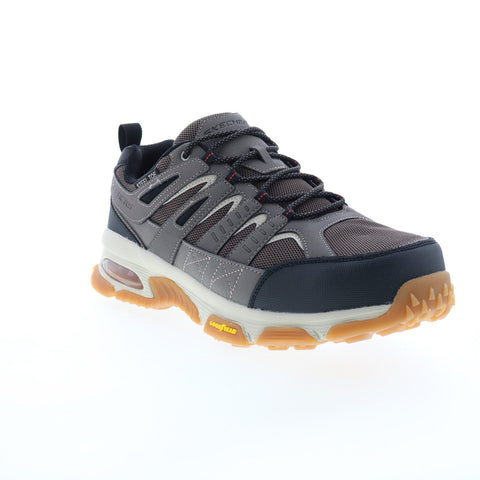 Skechers Skech Air Envoy Steel Toe Arcket Mens Gray Wide Athletic Work Shoes