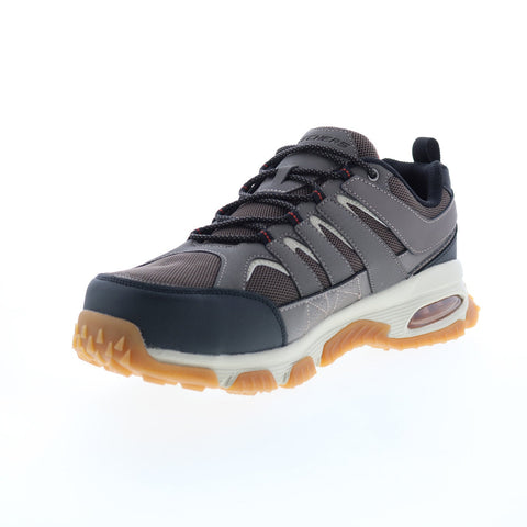 Skechers Skech Air Envoy Steel Toe Arcket Mens Gray Wide Athletic Work Shoes