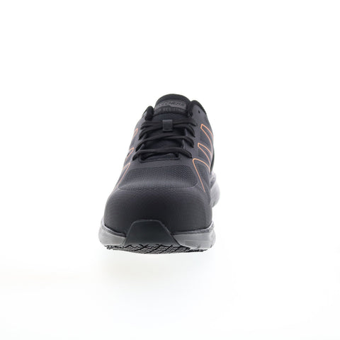 Skechers Arch Fit Slip Resistant Vigorit 200152 Mens Black Athletic Work Shoes