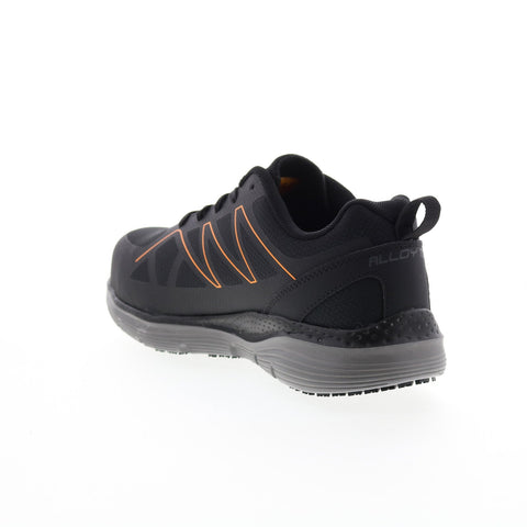 Skechers Arch Fit Slip Resistant Vigorit 200152 Mens Black Athletic Work Shoes