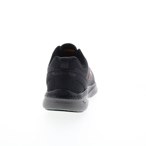 Skechers Arch Fit Slip Resistant Vigorit 200152 Mens Black Athletic Work Shoes
